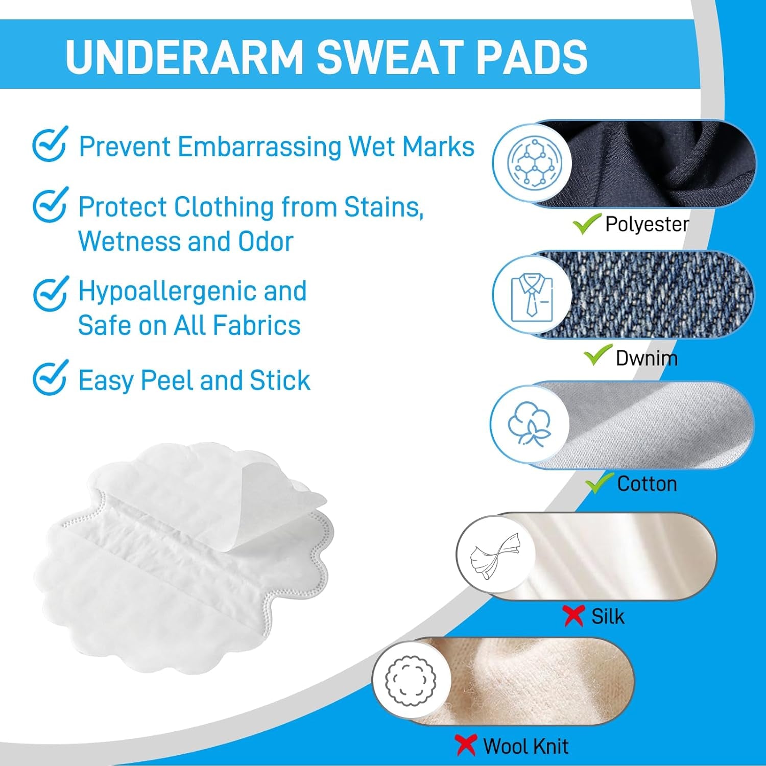 Lot De 56 Coussinets Anti-Transpirants Jetables Anti-Transpirants Anti-Odeurs Pour Les Aisselles, Lutte Contre L'Hyperhidrose, Pour Homme Et Femme (56 Pièces, 28 Paires)