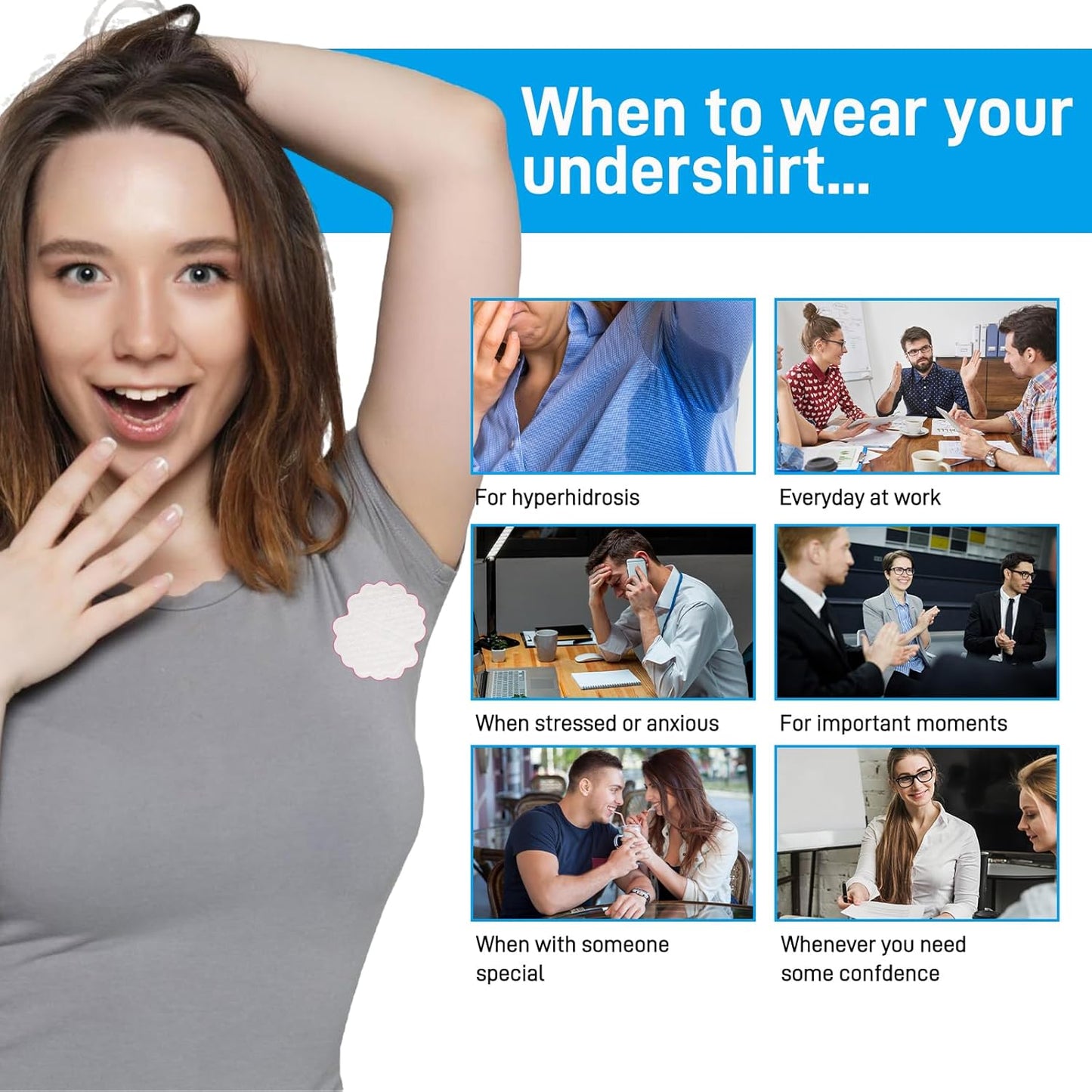 Lot De 56 Coussinets Anti-Transpirants Jetables Anti-Transpirants Anti-Odeurs Pour Les Aisselles, Lutte Contre L'Hyperhidrose, Pour Homme Et Femme (56 Pièces, 28 Paires)