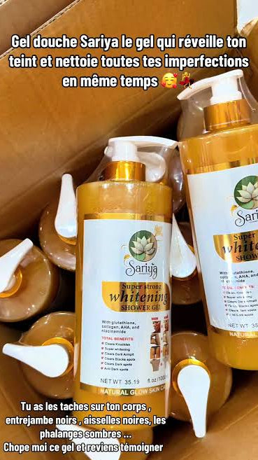 Sariya 🧴 Gel de douche Éclaircissante ✅ Zero Dépigmentation ❌ Anti Imperfections ✅✅