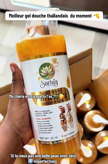 Sariya 🧴 Gel de douche Éclaircissante ✅ Zero Dépigmentation ❌ Anti Imperfections ✅✅